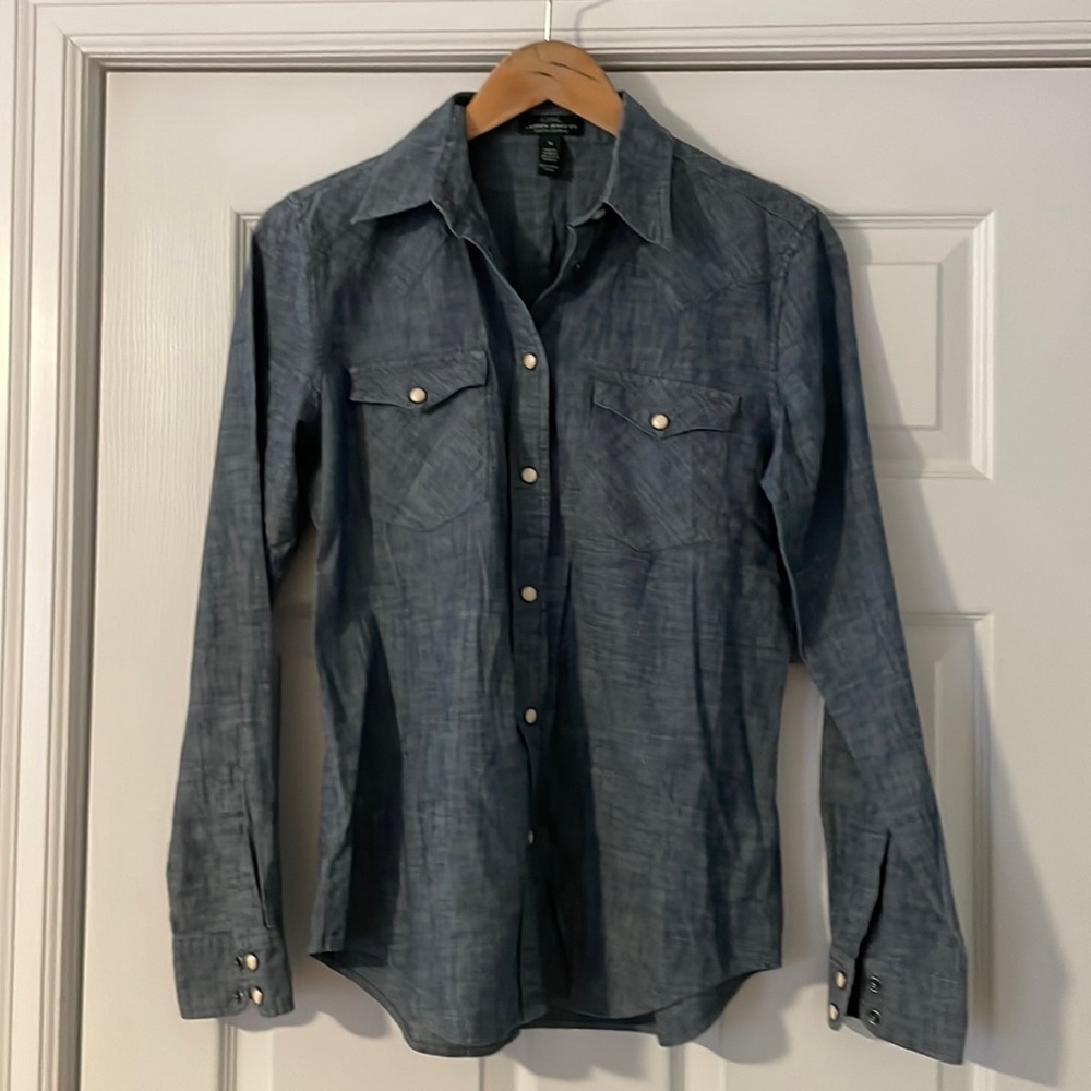 Ralph Lauren Western style denim shirt, size M.